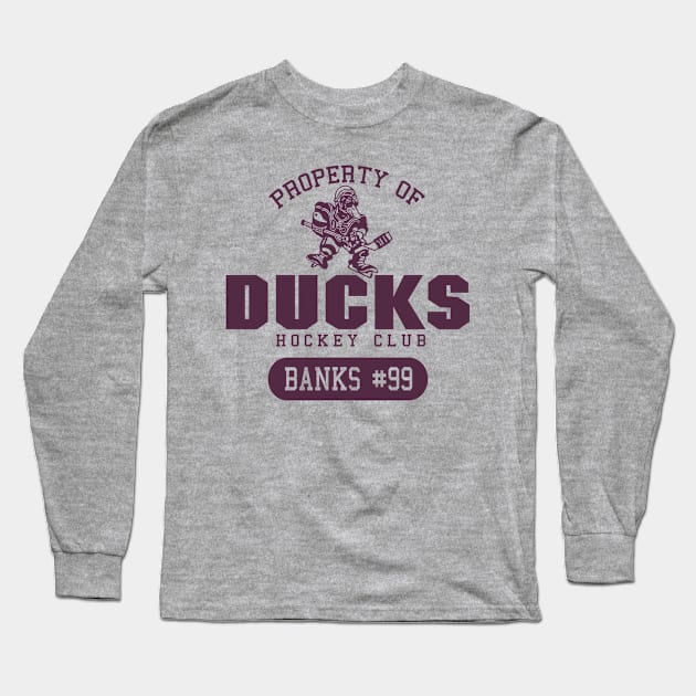 Ducks Hockey 2 Long Sleeve T-Shirt by Snomad_Designs